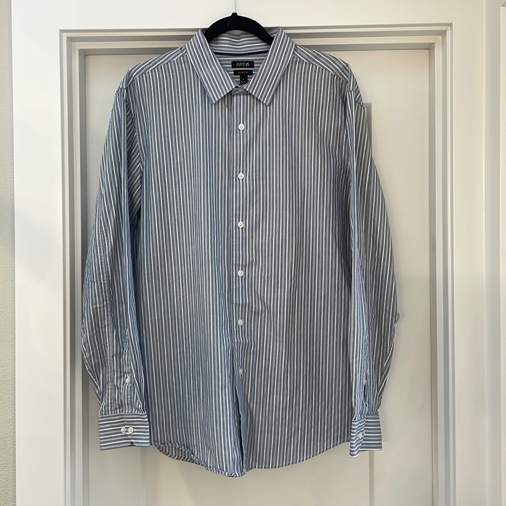 Blue Striped Dress Shirt